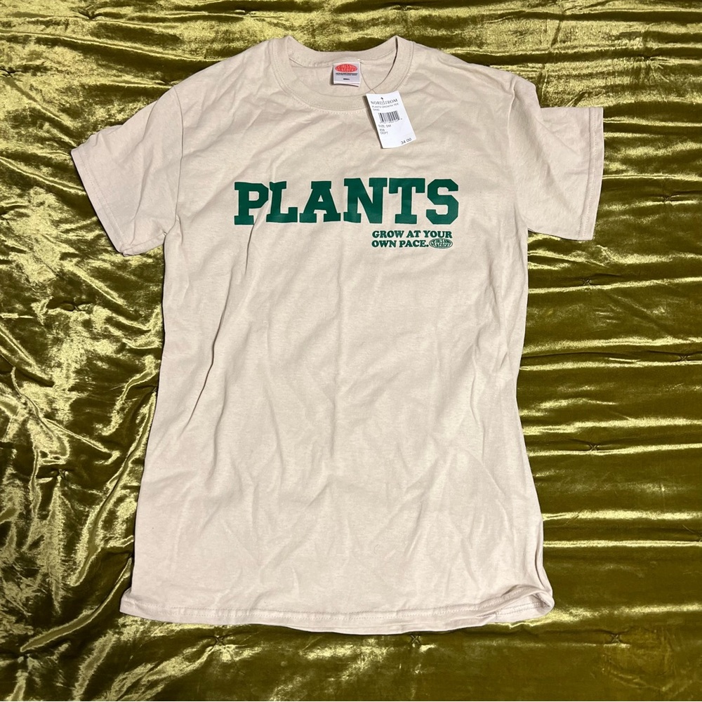 Petals and peacock graphic tee shirt